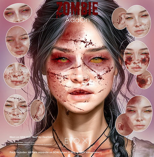 Second Life Marketplace DeeTaleZ *SKINS* for lel EVOX Addon Zombie